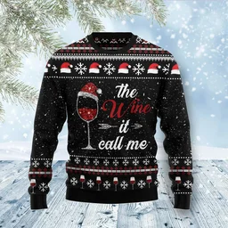 The Wine It Call Me Ugly Christmas Sweater Xmas Party Outfit Gifts For Wine  Lovers