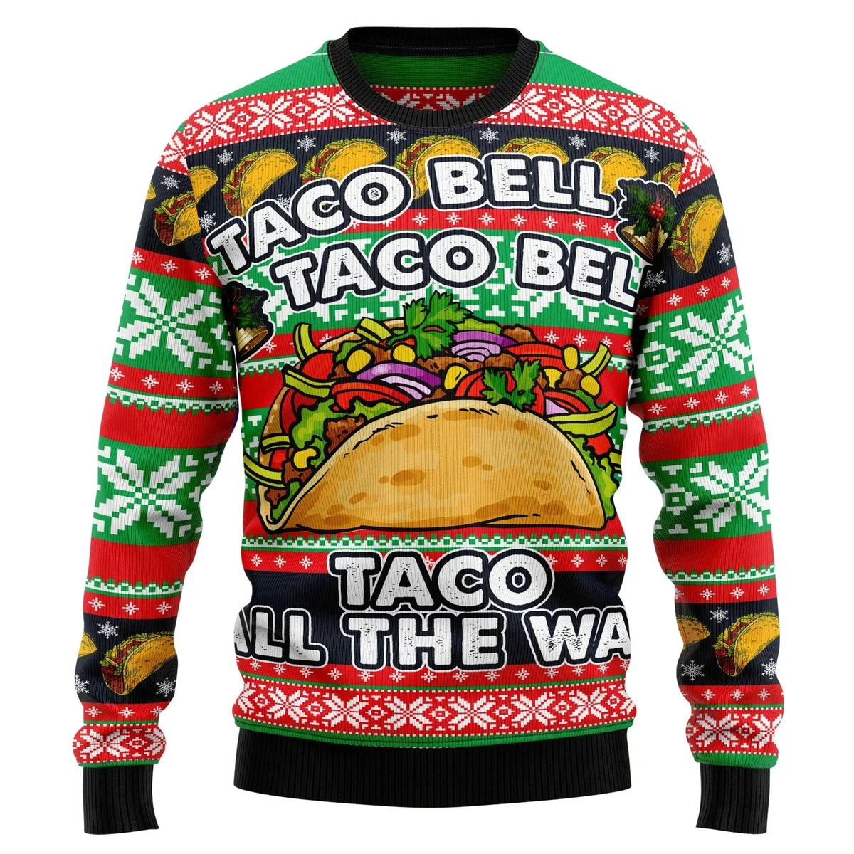 Tacos Taco Bell Ugly Christmas Sweater Christmas Vacation Outfit Gifts For Him