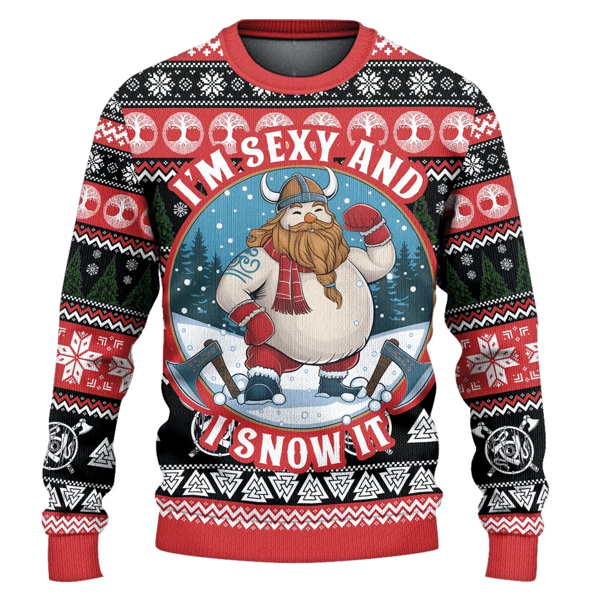 Viking Ugly Christmas Ugly Sweater Christmas Apparel Xmas Gifts For Santa Lovers