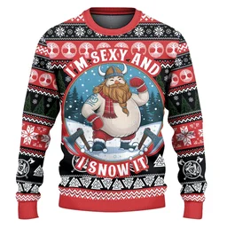Viking Ugly Christmas Ugly Sweater Christmas Apparel Xmas Gifts For Santa Lovers