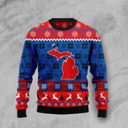 Sweet Home Michigan Ugly Christmas Sweater Xmas Party Outfits Xmas Gifts For Him