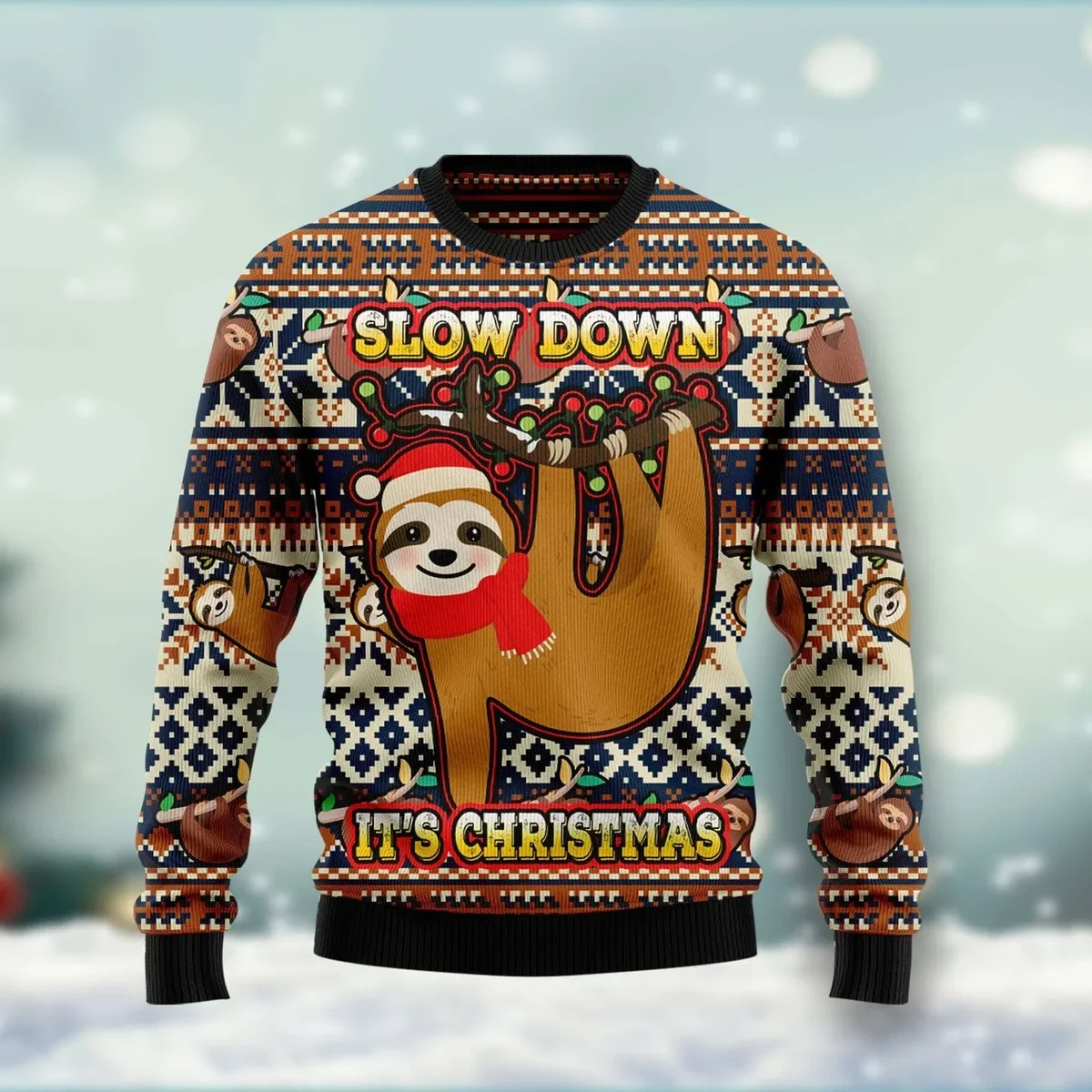 Sloth Slow Down Its Ugly Christmas Sweater Xmas Outfit Gifts For Sloth Lovers