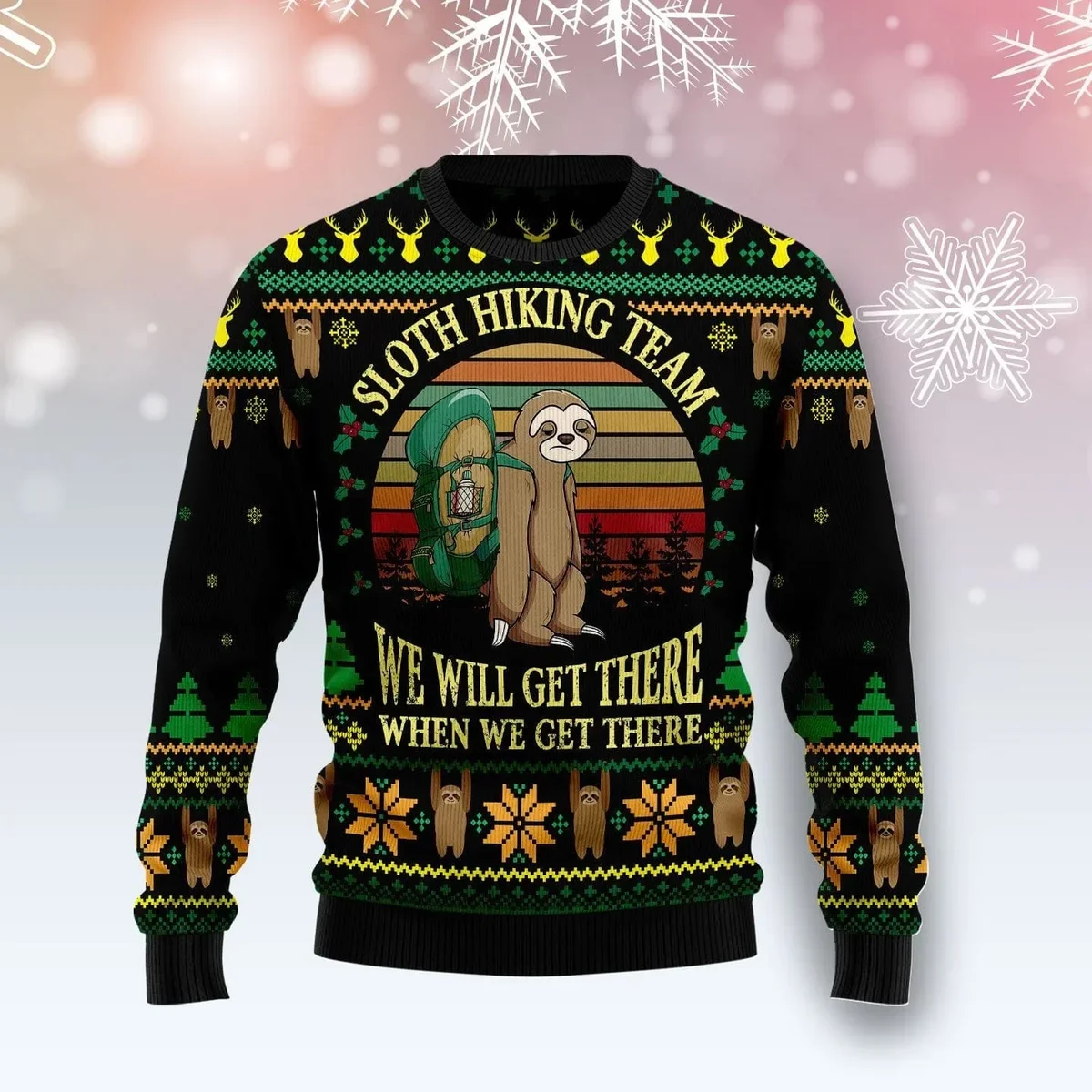Sloth Team Holiday Ugly Christmas Sweater Clothes For Christmas Gifts For Sloth Lovers
