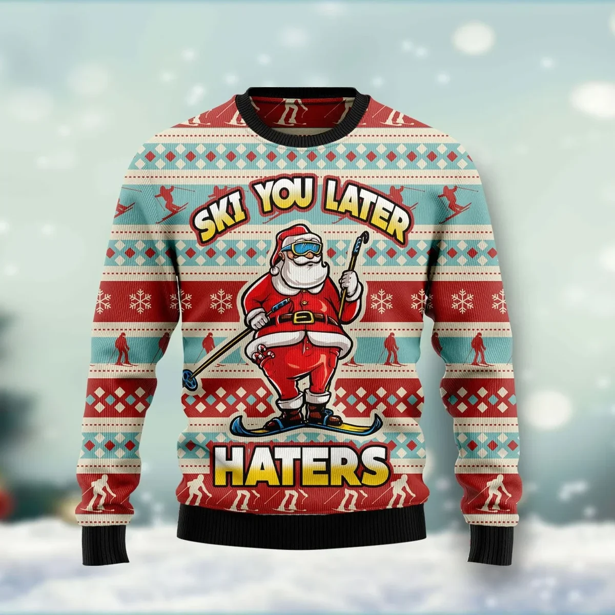 Ski You Later Ugly Christmas Sweater Cute Christmas Outfits Gifts For Santa Lovers