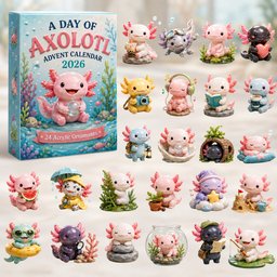 A Day Of Axolotl Xmas Advent Calendar Christmas Eve Countdown Gifts For Axolotl Lovers