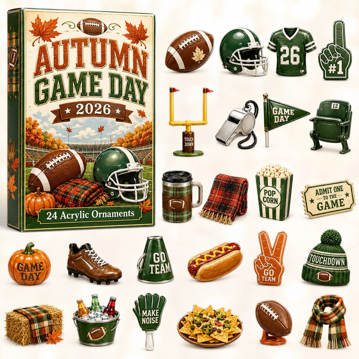 Autumn Game Day Christmas Advent Calendar 2026 24 Day Festive Xmas Gifts For Football Lovers