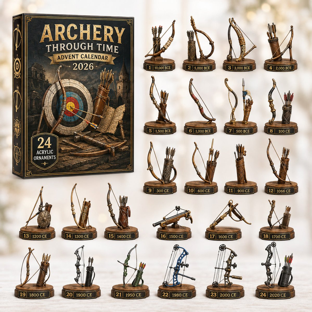 Archery Through Time Christmas Advent Calendar 2026 24 Day Festive Countdown Xmas Gifts