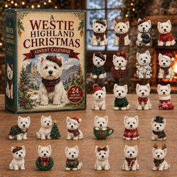 A Westie Highland Christmas Advent Calendar Christmas Tree Decorations Gifts For Westie Lovers