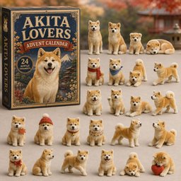 Akita Lovers Advent Calendar 24 Days Of Christmas Blindbox Xmas Gifts For Akita Lovers