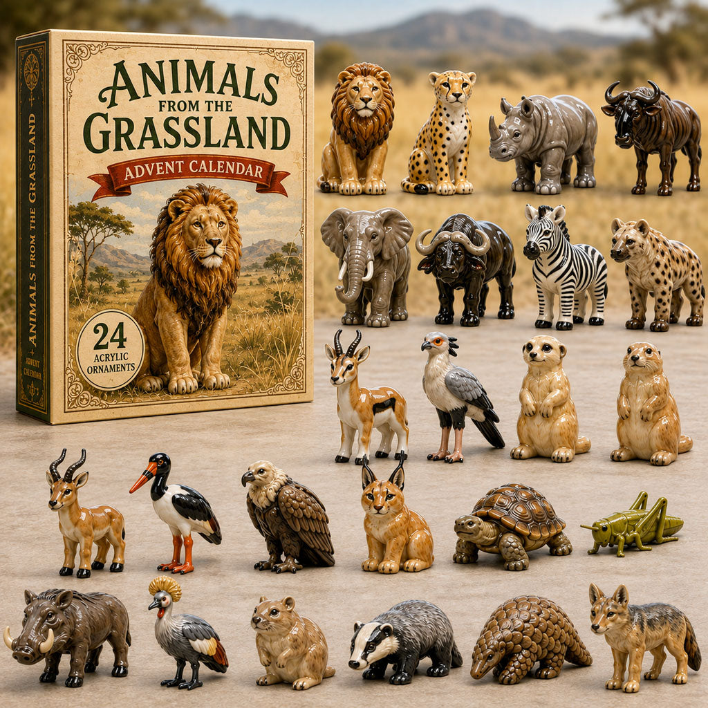 Animals Of The Grassland Christmas Advent Calendar Xmas Calendar Countdown Gifts Ideas