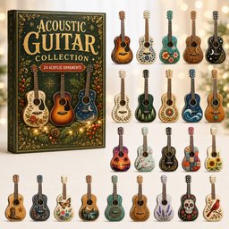 Acoustic Guitar Christmas Advent Calendar Xmas Countdown Gifts For Guitar Players