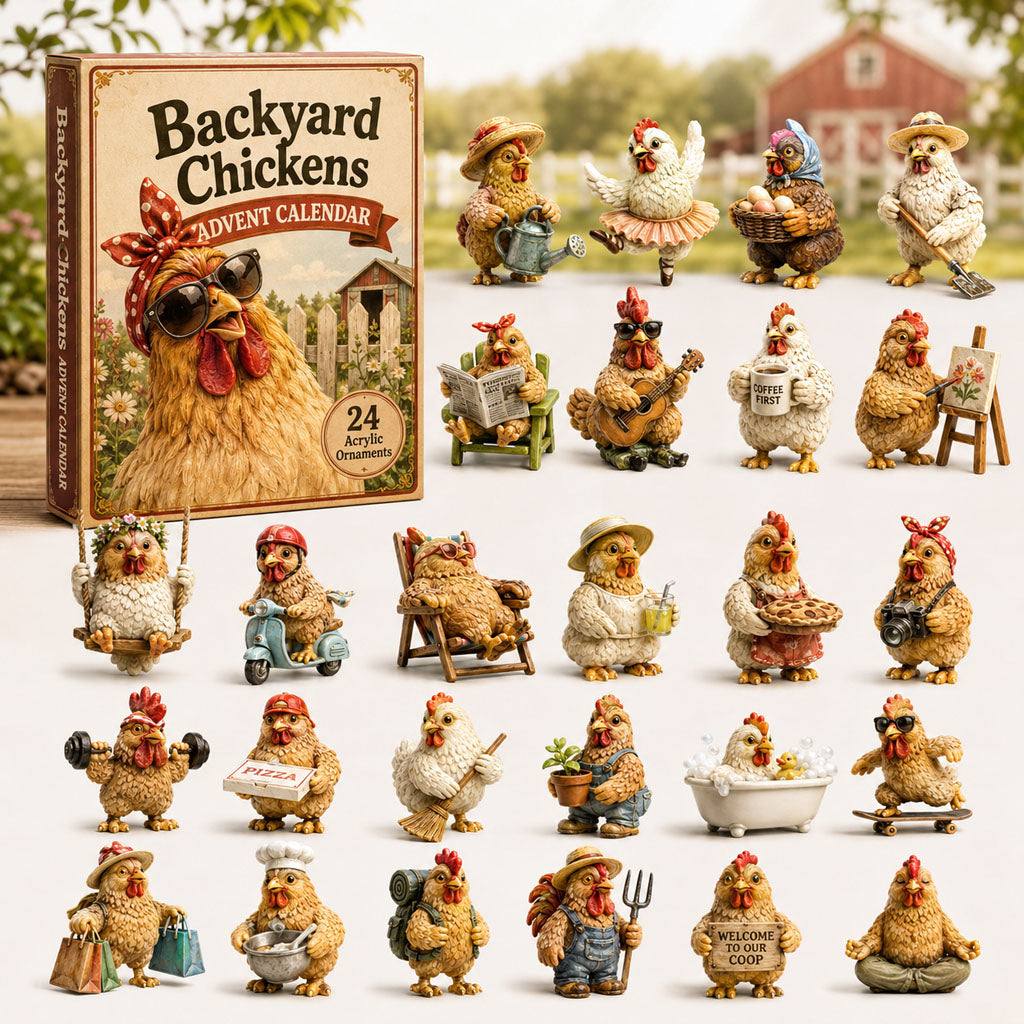 Backyard Chickens Christmas Advent Calendar Cute Counting Down Calendar Xmas Presents