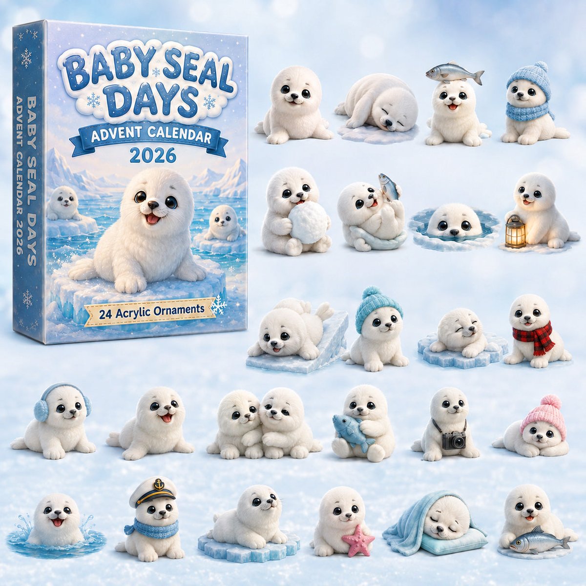 Baby Seal Days Christmas Advent Calendar Xmas Advent Cal Xmas Gifts For Seal Lovers