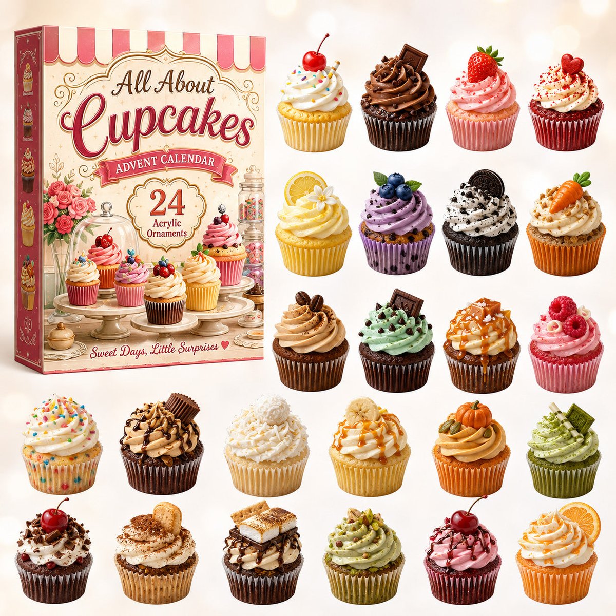 All About Cupcakes Christmas Advent Calendar Christmas Gifts For Cupcake Lovers