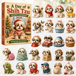 A Day Of Shih Tzu Christmas Advent Calendar Christmas Decorations Gifts For Shih Tzu Lovers