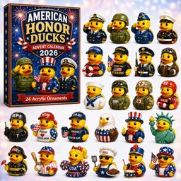 American Honor Ducks Christmas Advent Calendar Christmas Eve Countdown Gifts For Patriots