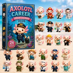 Axolotl Career Christmas Advent Calendar Cute Counting Down Calendar Axolotl Lovers Gifts