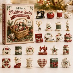 Christmas 24 Days Of Sewing Advent Calendar Xmas Countdown Gifts For Sewing Lovers
