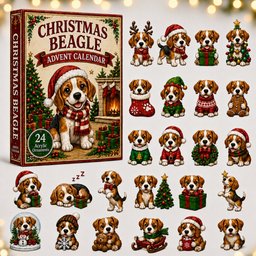 Christmas Beagle Advent Calendar Holiday Hanging Ornaments Xmas Gifts For Dinosaur Lovers