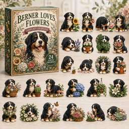 Berner Loves Flowers Christmas Advent Calendar Xmas Countdown Gifts For Bernese Lovers