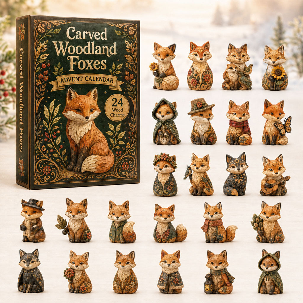 Carved Woodland Fox Advent Calendar Christmas Countdown 2026 Best Fox Xmas Gift Ideas