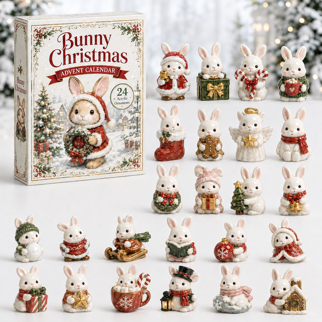 Bunny Christmas Advent Calendar Counting Down Bunny Lovers Xmas Gifts_