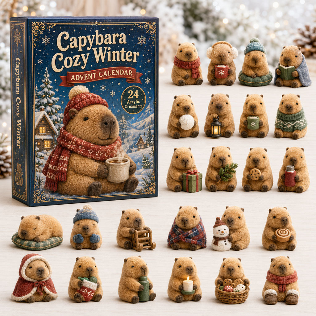 Capybara Cozy Winter 2026 Christmas Advent Calendar Christmas Gifts For Capybara Lovers