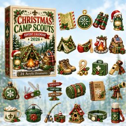Christmas Camp Scouts Christmas Advent Calendar 2026 24 Day Festive Countdown Family Xmas Gift_