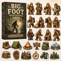 Bigfoot Christmas Advent Calendar Christmas Day Countdown Gifts For Bigfoot Lovers