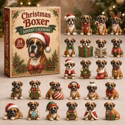 Christmas Boxer Christmas Advent Calendar Counting Down Boxer Dog Lovers Xmas Gifts_