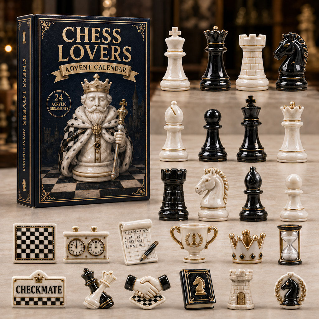 Chess Lovers Christmas Advent Calendar Christmas Eve Countdown Present For Chess Lovers