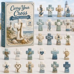 Carry Your Cross Christmas Advent Calendar Xmas Tree Hanging Gifts For Christians