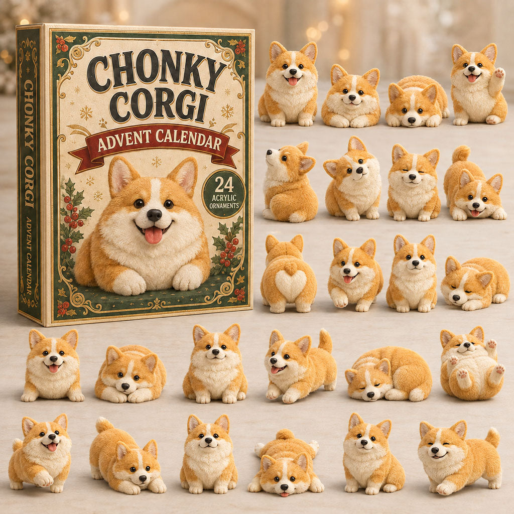 Chonky Corgi 2026 Christmas Advent Calendar Corgi Lover Christmas Gifts