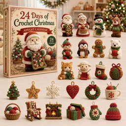 Christmas 24 Days Of Crochet Advent Calendar Xmas Countdown Gifts For Crochet Lovers