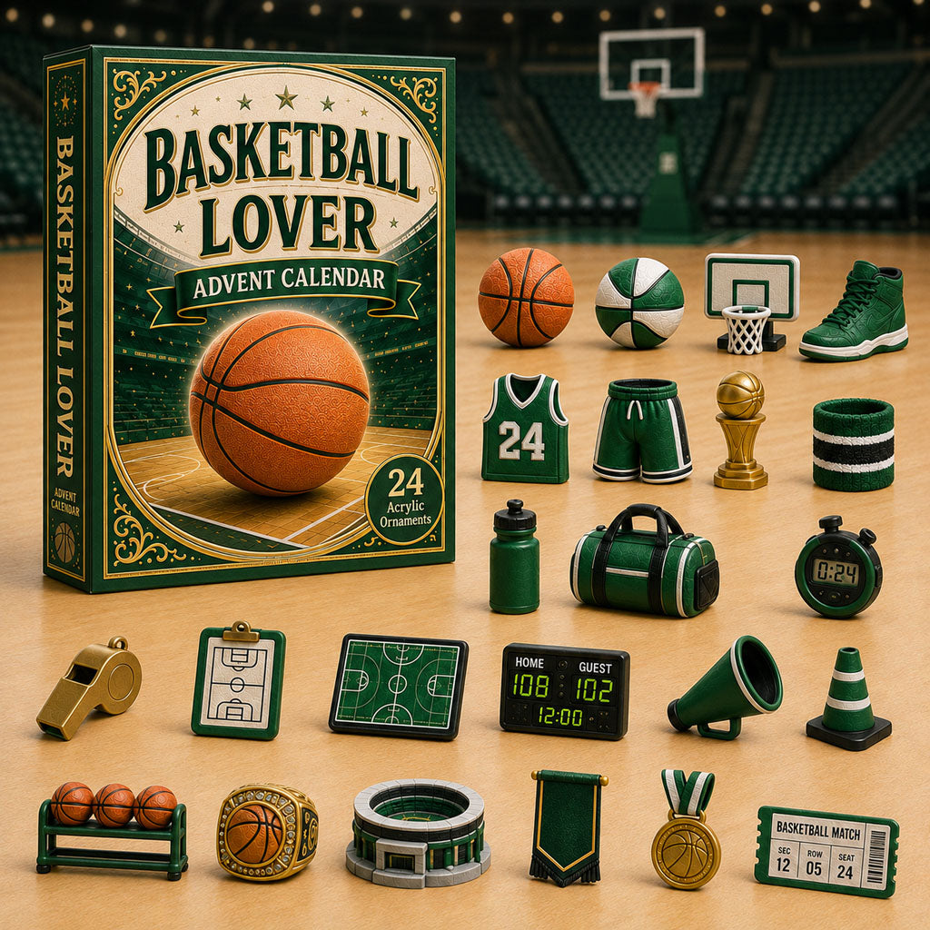 Basketball Lover Xmas Advent Calendar Holiday Hanging Ornaments Gifts For Basketball Lovers