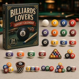 Billiards Lovers Christmas Advent Calendar Xmas Countdown Gifts For Billiards Lovers