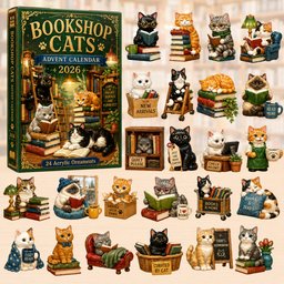 Bookshop Cats Christmas Advent Calendar Xmas Countdown Xmas Gifts For Cat Lovers