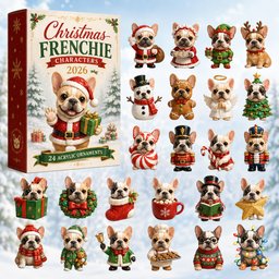 Christmas Frenchie Xmas Advent Calendar Xmas Home Decor Present For Frenchie Lovers