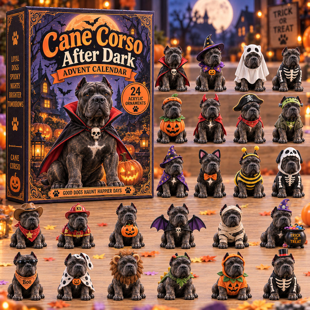 Cane Corso Dark 2026 Christmas Advent Calendar Halloween Gifts For Dog Dad