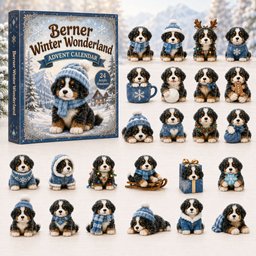 Berner Winter Wonderland Christmas Advent Calendar Xmas Countdown Gifts For Bernese Lovers