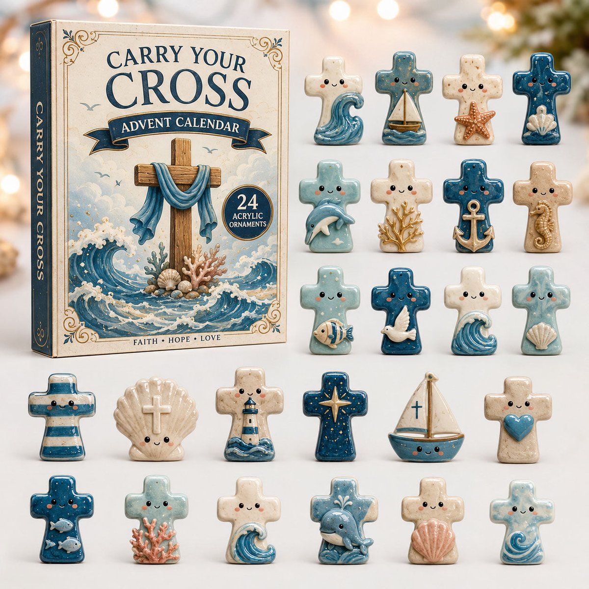 Carry Your Cross Christmas Advent Calendar Xmas Countdown Gifts For Christians