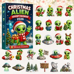 Christmas Alien Xmas Advent Calendar Christmas Eve Countdown Gifts For Space Lovers