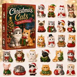 Christmas Cats Xmas Advent Calendar Xmas Countdown Christmas Gifts For Cat Lovers