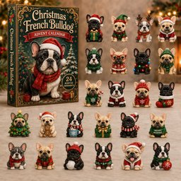 Christmas French Bulldog Advent Calendar Christmas Day Countdown Gifts For Frenchie Lovers