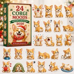 Christmas 24 Corgi Moods Advent Calendar Xmas Countdown Xmas Gifts For Corgi Lovers