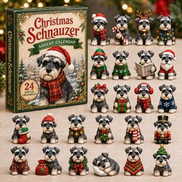 Christmas Schnauzer Xmas Advent Calendar Christmas Day Countdown Gifts For Schnauzer Lovers