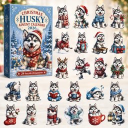 Christmas Husky Xmas Advent Calendar Christmas Day Countdown Gifts For Husky Lovers
