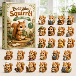 Everyday Squirrel Christmas Advent Calendar Xmas House Decor Christmas Gifts For Squirrel Lovers