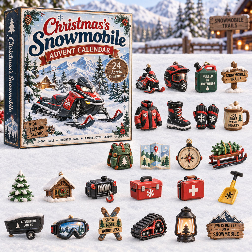Christmas Snowmobile 2026 Christmas Advent Calendar Xmas Gifts For Husband
