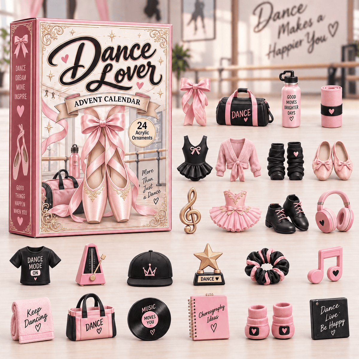 Dance Lover Girl Christmas Advent Calendar Counting Down Dance Lover Xmas Gifts_